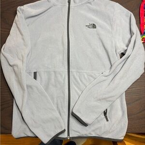 The North Face light Gray Fleece Full Zip